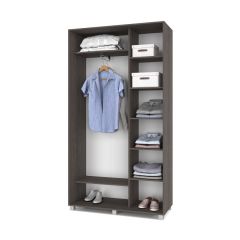 РОЛАНД Шкаф-купе с зеркалом Анкор темный (450*1200) Р422 в Агрызе - agryz.mebel24.online | фото 2