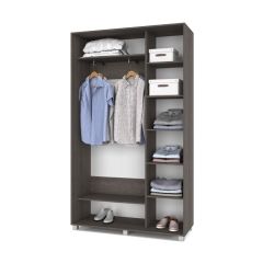 РОЛАНД Шкаф-купе с зеркалом Анкор темный (450*1300) Р432 в Агрызе - agryz.mebel24.online | фото 3