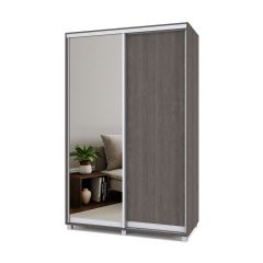 РОЛАНД Шкаф-купе с зеркалом Анкор темный (450*1400) Р442 в Агрызе - agryz.mebel24.online | фото 2