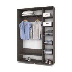 РОЛАНД Шкаф-купе с зеркалом Анкор темный (450*1500) Р452 в Агрызе - agryz.mebel24.online | фото 3
