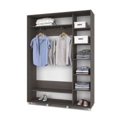 РОЛАНД Шкаф-купе с зеркалом Анкор темный (450*1600) Р462 в Агрызе - agryz.mebel24.online | фото 3