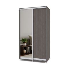 РОЛАНД Шкаф-купе с зеркалом Анкор темный (600*1300) Р632 в Агрызе - agryz.mebel24.online | фото