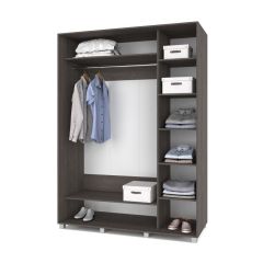 РОЛАНД Шкаф-купе с зеркалом Анкор темный (600*1700) Р672 в Агрызе - agryz.mebel24.online | фото 2