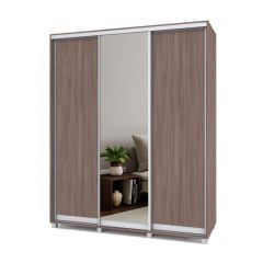 РОЛАНД Шкаф-купе с зеркалом Шимо темный (450*1800) Р482 в Агрызе - agryz.mebel24.online | фото