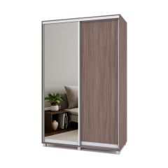 РОЛАНД Шкаф-купе с зеркалом Шимо темный (600*1400) Р642 в Агрызе - agryz.mebel24.online | фото