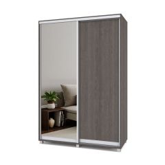 РОЛАНД Шкаф-купе зеркалом Анкор темный (600*1500) Р652 в Агрызе - agryz.mebel24.online | фото