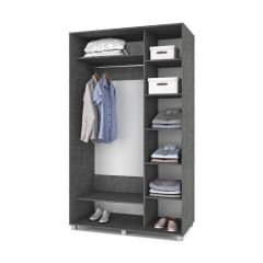 РОЛАНД Шкаф-купе зеркалом Камень темный (600*1500) Р652 в Агрызе - agryz.mebel24.online | фото 2