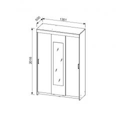 Шкаф-купе ШКП 2 (Венге/Ясень Анкор светлый) в Агрызе - agryz.mebel24.online | фото 4