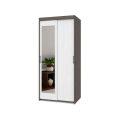 ТОМАС Шкаф-купе с зеркалом Анкор темный/светлый Т22 в Агрызе - agryz.mebel24.online | фото