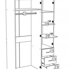 Шкаф Лофт 3-х створчатый в Агрызе - agryz.mebel24.online | фото 6