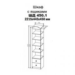 KI-KI ШД450.1 Шкаф (белый/белое дерево) в Агрызе - agryz.mebel24.online | фото 2