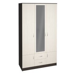 Шкаф Ронда ШК-3 с зеркалом (Венге/Беленый дуб) в Агрызе - agryz.mebel24.online | фото 1