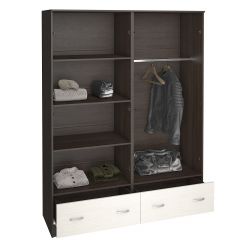 Шкаф Ронда ШК-4 с зеркалом (венге/беленый дуб) в Агрызе - agryz.mebel24.online | фото 2
