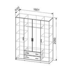 Шкаф ШК-1 (Дуб Золотой) в Агрызе - agryz.mebel24.online | фото 2