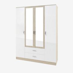 СОФИ СШК1600.1Шкаф 4-х ств с2мя зерк, 2 ящиками в Агрызе - agryz.mebel24.online | фото