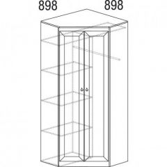 Шкаф угловой №606 "Инна" (угол 898*898) Денвер светлый в Агрызе - agryz.mebel24.online | фото