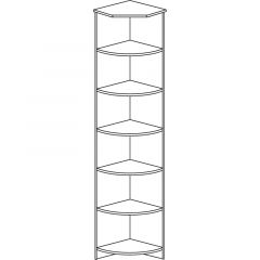 Шкаф угловой открытый №607 Инна Денвер темный в Агрызе - agryz.mebel24.online | фото 2