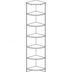 Шкаф угловой открытый №607 "Инна" Денвер светлый в Агрызе - agryz.mebel24.online | фото 3