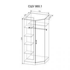 СОФИ СШУ860.1 Шкаф угловой в Агрызе - agryz.mebel24.online | фото 2