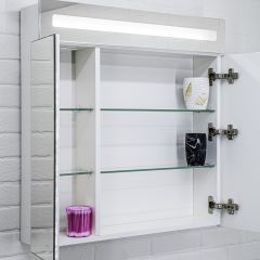 Шкаф-зеркало Аврора 60 с подсветкой LED Домино (DV8005HZ) в Агрызе - agryz.mebel24.online | фото 7