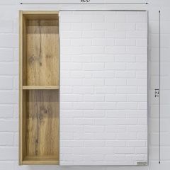 Шкаф-зеркало Craft 60 левый/правый Домино (DCr2203HZ) в Агрызе - agryz.mebel24.online | фото 6