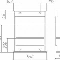 Шкаф-зеркало Милана 55 (правый/левый) Айсберг (DA1063HZ) в Агрызе - agryz.mebel24.online | фото 2