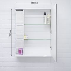 Шкаф-зеркало Оазис 55 Идеал левый/правый Домино (DI44170HZ) в Агрызе - agryz.mebel24.online | фото 9