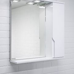 Шкаф-зеркало Optima 65 Эл. правый глянец Домино (DO1907HZ) в Агрызе - agryz.mebel24.online | фото 5