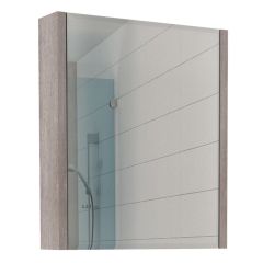 Шкаф-зеркало Quadro 60 Дуб серый левый/правый Домино (DQ1702HZ) в Агрызе - agryz.mebel24.online | фото