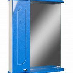 Шкаф-зеркало Радуга Синий металлик 55 левый АЙСБЕРГ (DA1129HZR) в Агрызе - agryz.mebel24.online | фото