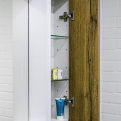 Шкаф-зеркало Uno 60 Дуб ВОТАН правый Домино (DU1512HZ) в Агрызе - agryz.mebel24.online | фото 7