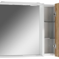 Шкаф-зеркало Uno 80 Дуб ВОТАН правый Домино (DU1513HZ) в Агрызе - agryz.mebel24.online | фото 2