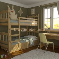 СОНЯ Кровать двухъярусная (Сосна) с 2 ящиками в Агрызе - agryz.mebel24.online | фото