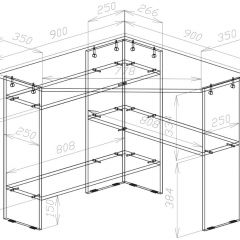 Стол письменный СП-2 (угловой) белый в Агрызе - agryz.mebel24.online | фото 3