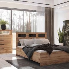 ГАММА Спальный гарнитур (модульный) дуб вотан в Агрызе - agryz.mebel24.online | фото 2