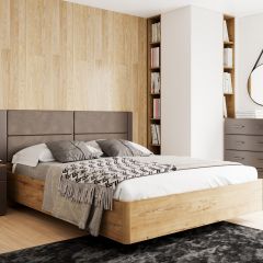 Спальня Livorno Модульная (Софт Графит/Дуб Бунратти) в Агрызе - agryz.mebel24.online | фото