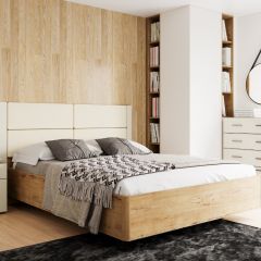Спальня Livorno Модульная (Софт Панакота/Дуб Бунратти) в Агрызе - agryz.mebel24.online | фото 3