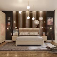 Спальня Мелисса композиция 2 (Ясень Асахи) в Агрызе - agryz.mebel24.online | фото