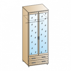 Спальня Мелисса композиция 5 (Гикори Джексон светлый) в Агрызе - agryz.mebel24.online | фото 6