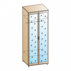 Спальня Мелисса композиция 6 (Гикори Джексон светлый) в Агрызе - agryz.mebel24.online | фото 3