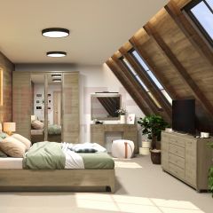 Спальня Мелисса композиция 7 (Гикори Джексон светлый) в Агрызе - agryz.mebel24.online | фото
