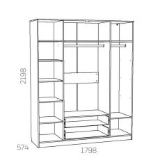 НМ 011.84 Х Шкаф комбинированный "Оливия" в Агрызе - agryz.mebel24.online | фото 3