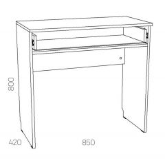 НМ 040.57 Х Стол туалетный "Оливия" в Агрызе - agryz.mebel24.online | фото 3