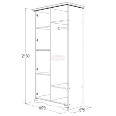 Спальный гарнитур Ольга-1Н (модульная) в Агрызе - agryz.mebel24.online | фото 3