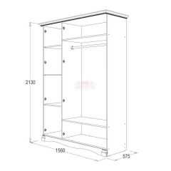 Спальный гарнитур Ольга-1Н (модульная) в Агрызе - agryz.mebel24.online | фото 5