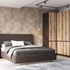 ПРАГА Спальный гарнитур Серия 3 (Дуб Делано/Дуб Венге) в Агрызе - agryz.mebel24.online | фото 5