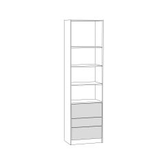 Стеллаж 09.137 Альфа (Солнечный Свет 0134 BS, Белый премиум) в Агрызе - agryz.mebel24.online | фото 2