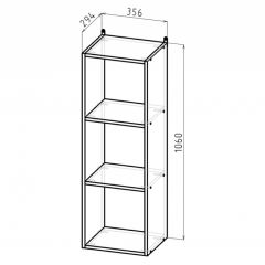 Стеллаж 3 секции (белый) в Агрызе - agryz.mebel24.online | фото 2