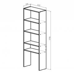 Стеллаж Элемент-1 (белый) в Агрызе - agryz.mebel24.online | фото 2