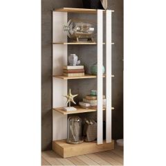 Стеллаж СТМ-2 ЛДСП Белый/ЛДСП Дуб крафт золотой в Агрызе - agryz.mebel24.online | фото 1